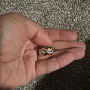 Gold and Silver Two-Tone Infinity Ring - Women Jewelry